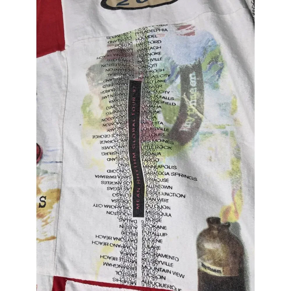 Upcycled Throw Blanket Vtg T-Shirts Handmade 62x53 Pantera Bush ZZ Top TX A&M